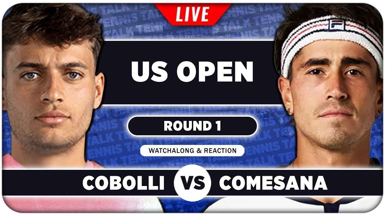 COBOLLI vs COMESANA &bull; US Open 2026 &bull; LIVE Tennis Watchalong