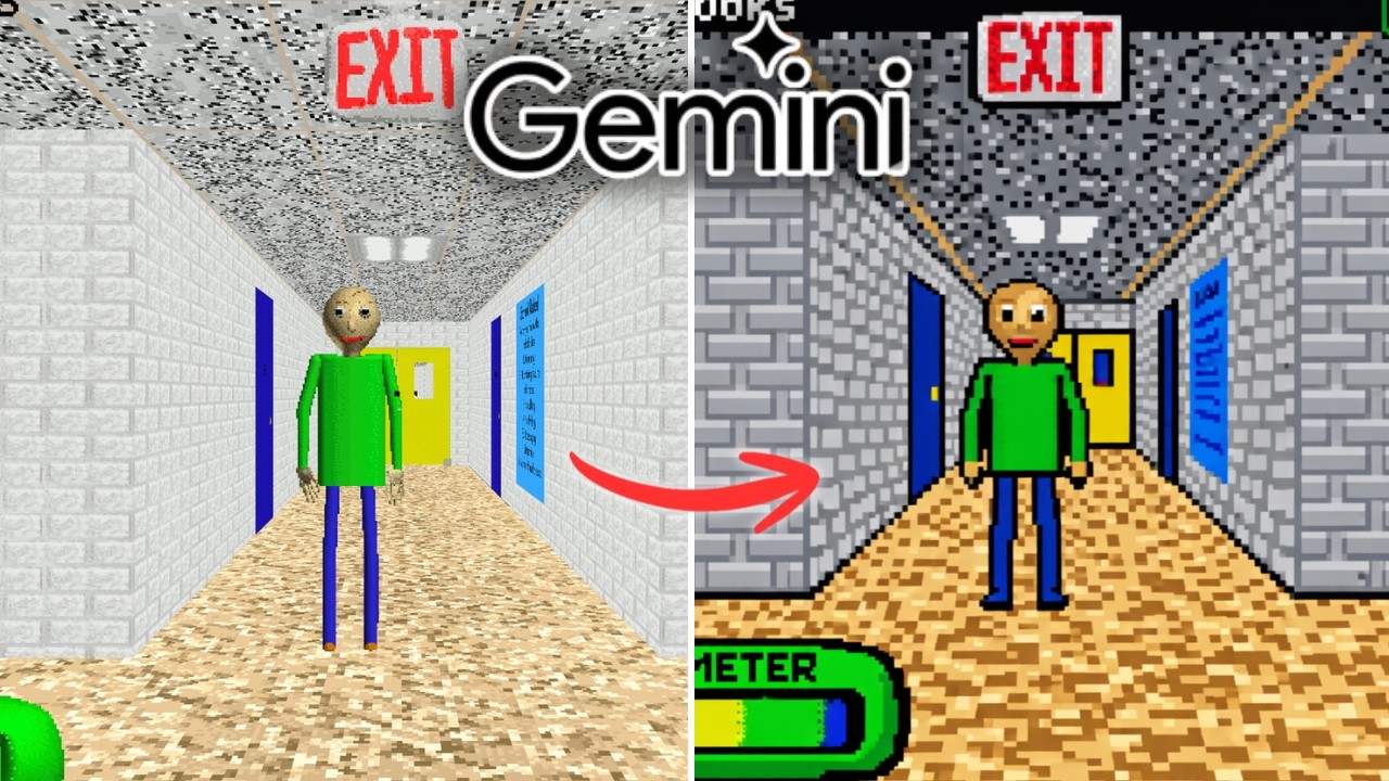 Baldi’s Basics do ZERO com IA… o Baldi ficou assustador 😂 (jogável?)