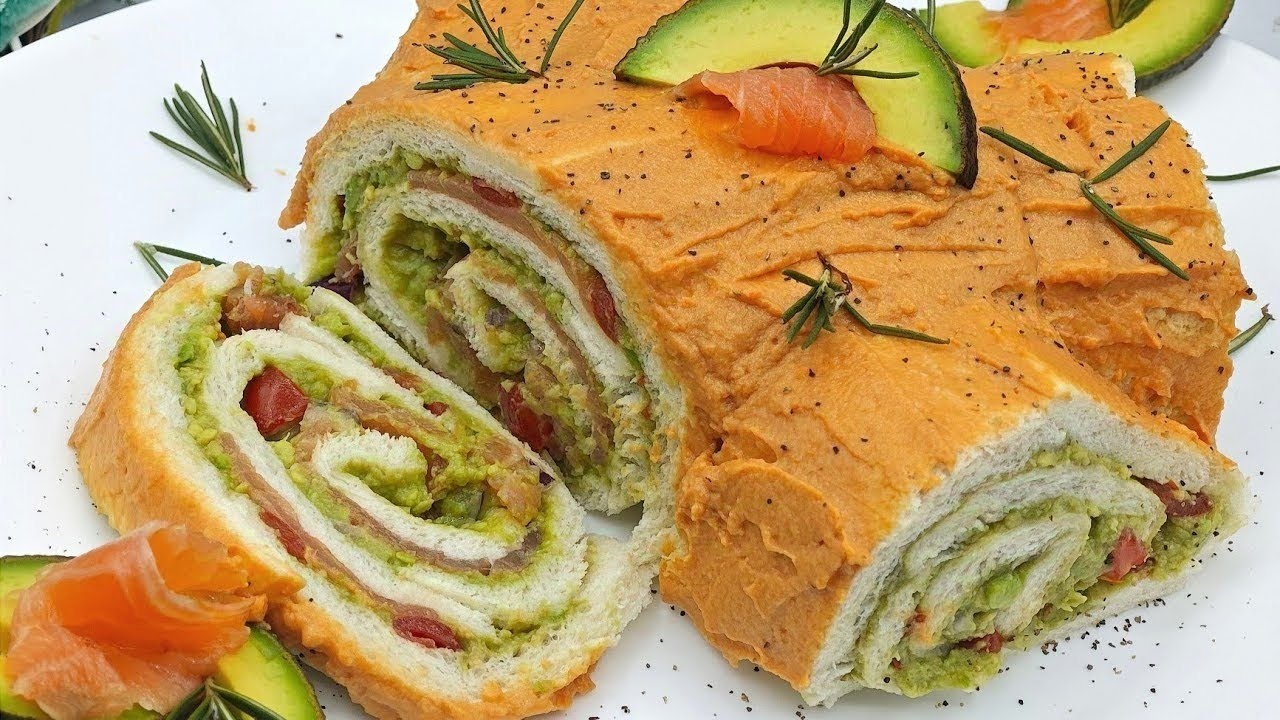 tronchetto natalizio avocado e salmone