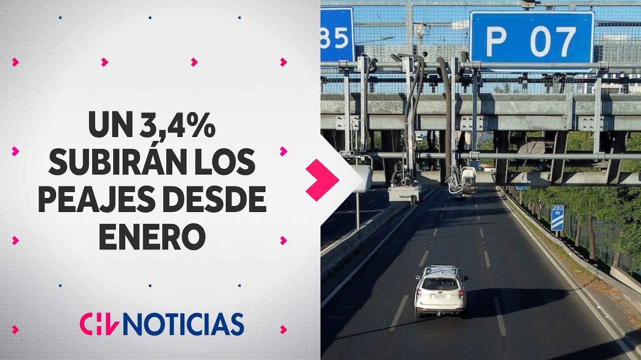 Autopistas anuncian aumento en valor de los peajes de cara al 2026: Revisa cuánto subirán