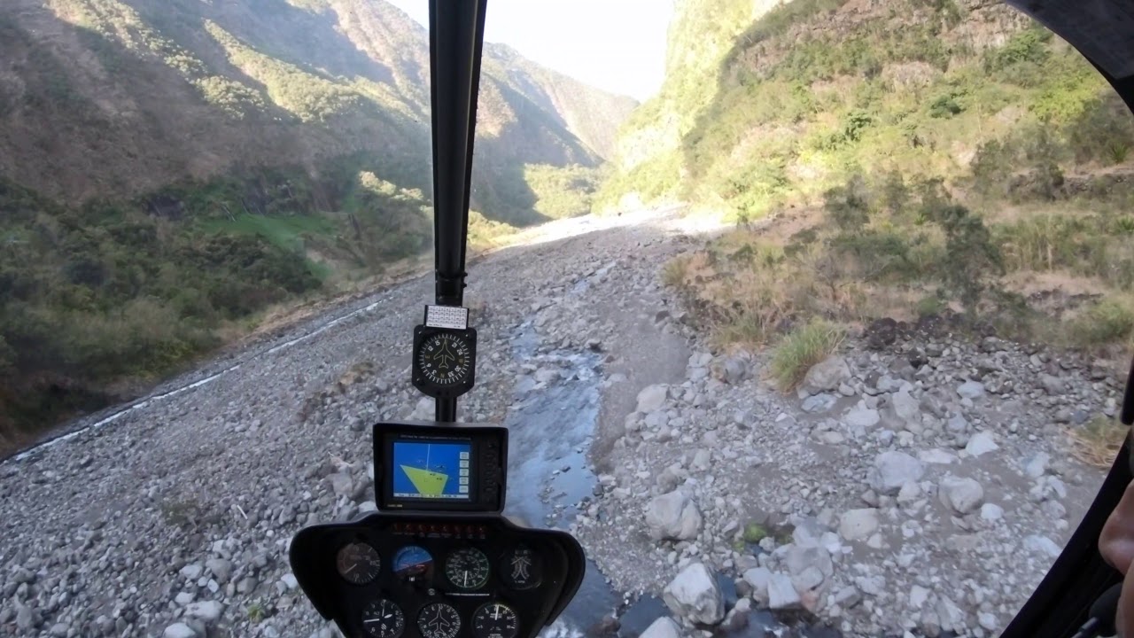 Helicopter trip in Saint Pierre, Reunion Island