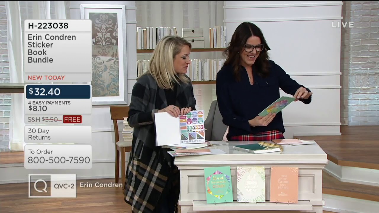 Erin Condren Sticker Book Bundle on QVC