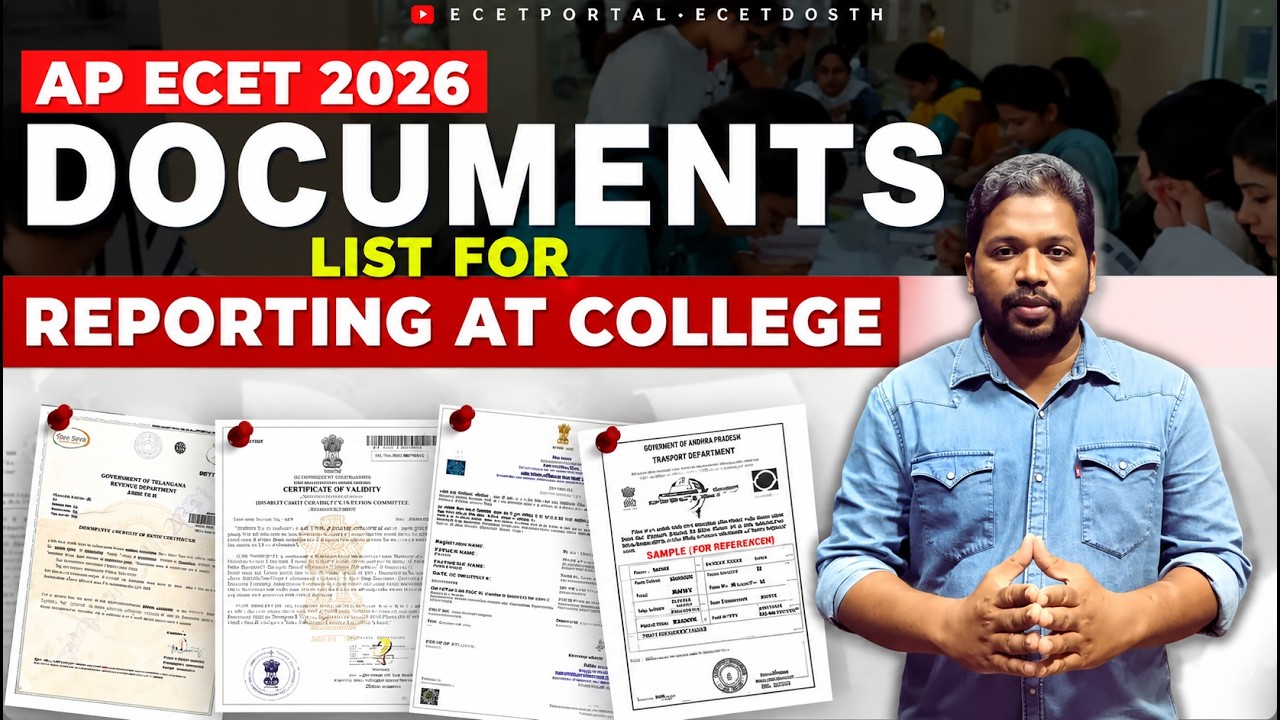 AP ECET 2026 Counselling: Certificates Required for College Reporting | Complete List 📄🚨