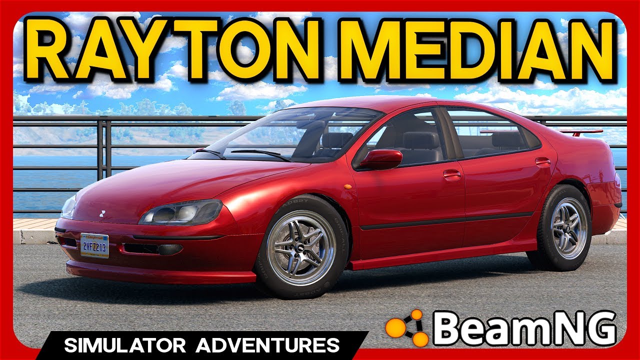 New CURVY 90s Sedan Mod! BeamNG Rayton Median
