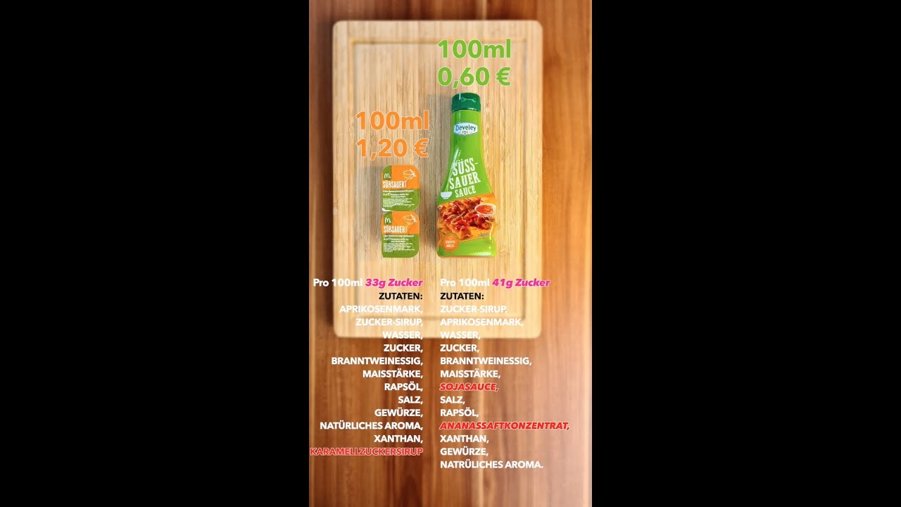 McDonald&acute;s vs. Develey S&uuml;ss-Sauer-Sauce