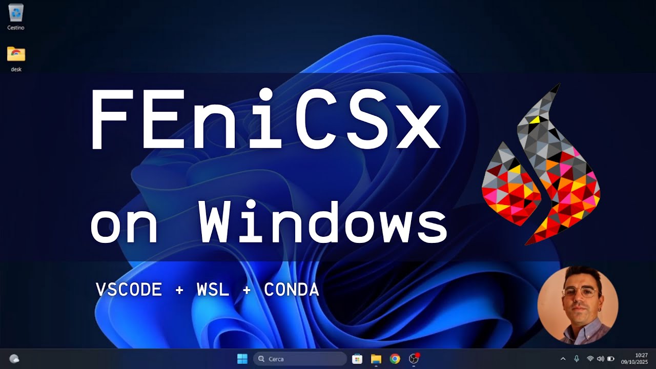 FEniCSx on Windows - Setup for a ready-to-go simulation environment