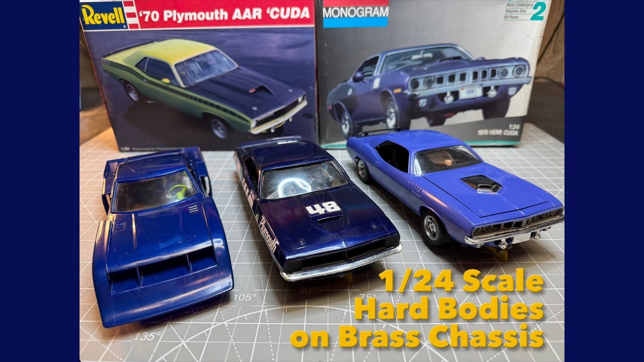 Модели гоночных автомобилей в масштабе 1/24 на латунных шасси #slotcars #modelcars #cuda #celica