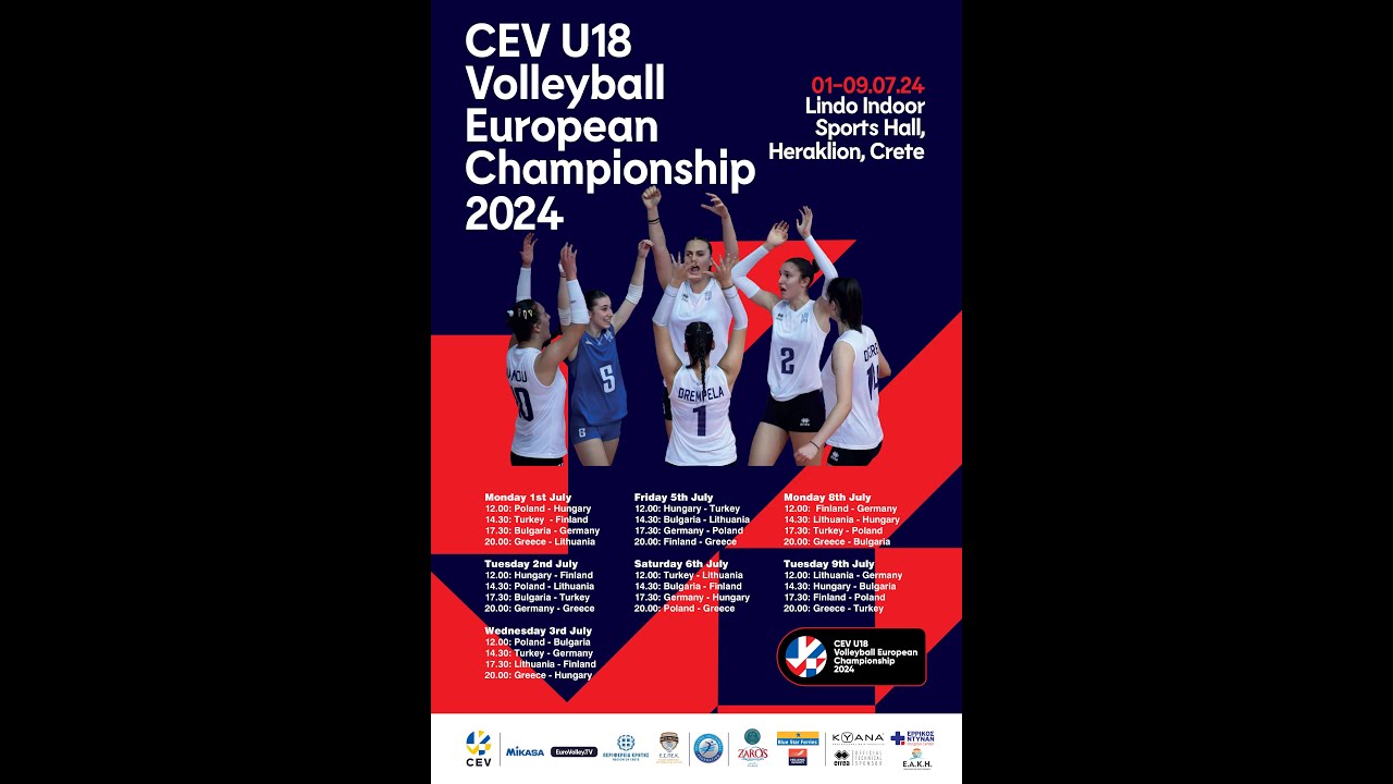 EurovolleyU18W - Day 2: Germany - Greece