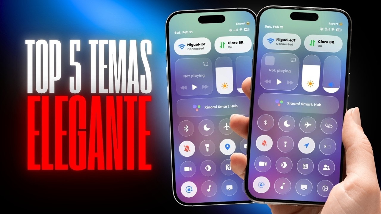 Sua Central de Controle está FEIA! Mude agora com esses 5 Temas Xiaomi (HyperOS 3)
