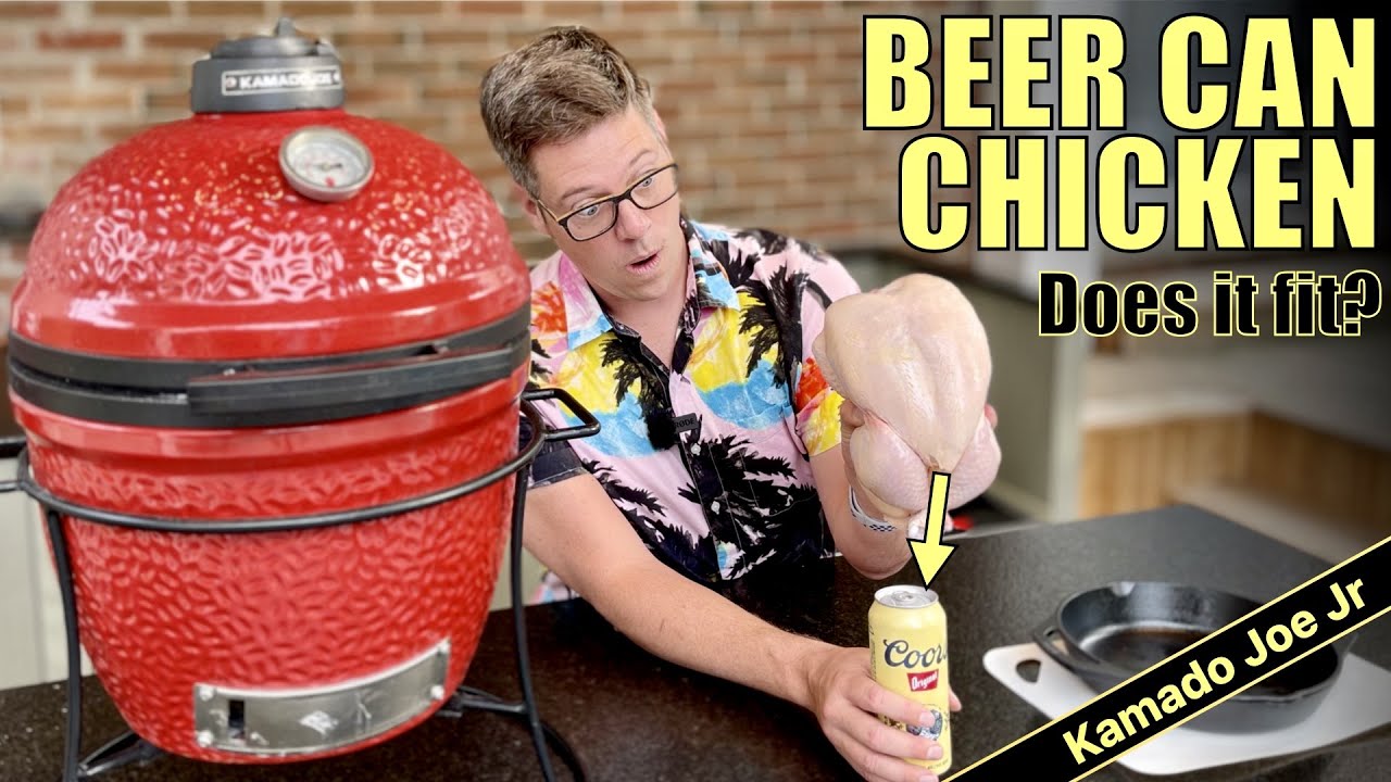 Курица в банке пива Kamado Joe Jr... Подойдёт? + картофель, приготовленный на курином жире
