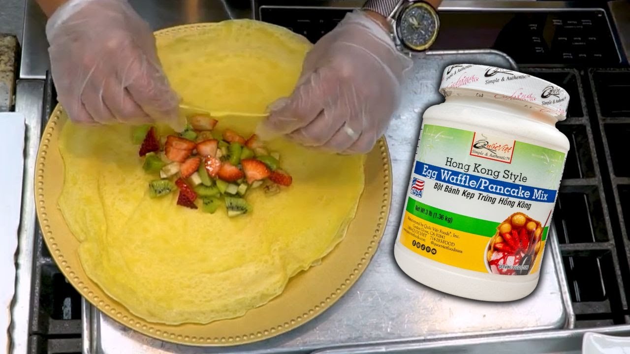 Cách Làm Bánh Crepe Mềm Mịn Đơn Giản – Dùng Bột Bánh Trứng Hong Kong Quốc Việt!