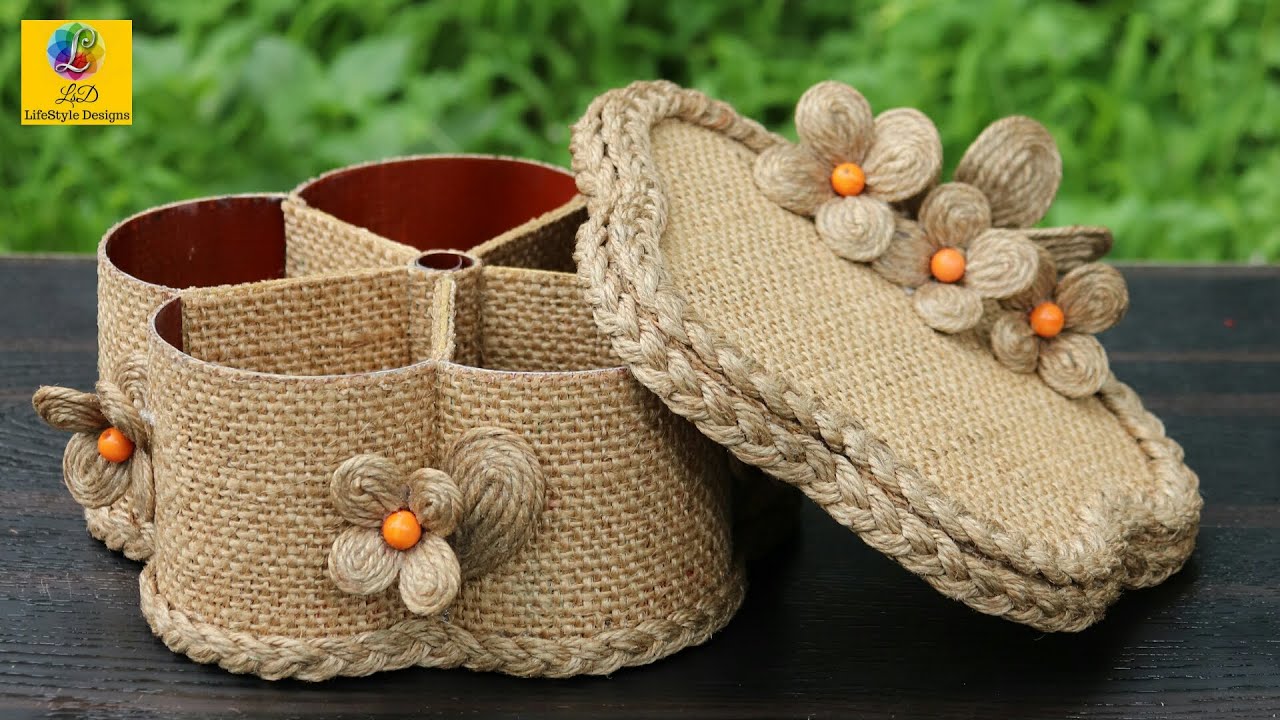 Jewelry Box making with jute and waste plastic bottle | Jewelry organizer box with jute | Diy crafts