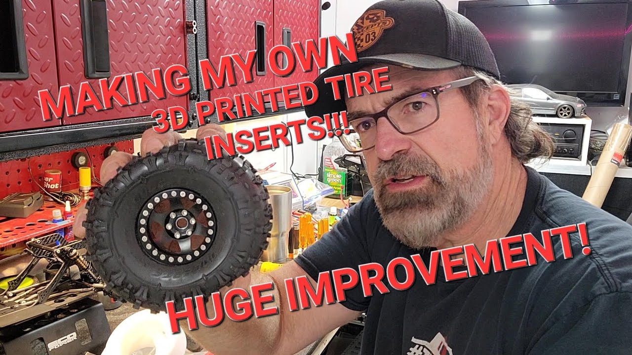 Making my own 3D printed tire inserts!!! Killer driving line at the end!!!