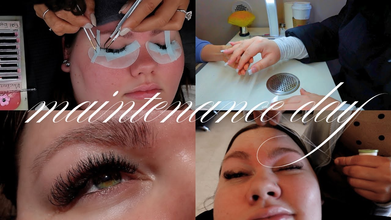 maintenance vlog | NAILS, LASH EXTENSIONS, EYEBROWS, WAXING 💅🏻
