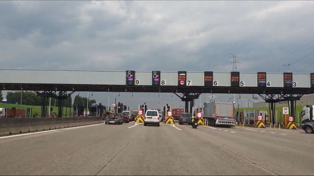 Dashcam België:R2 Knp Beveren 》Beveren/Liefkenshoek (TOL) Frans Tijsmanstunnel 》Knp Antwerpen-Haven.