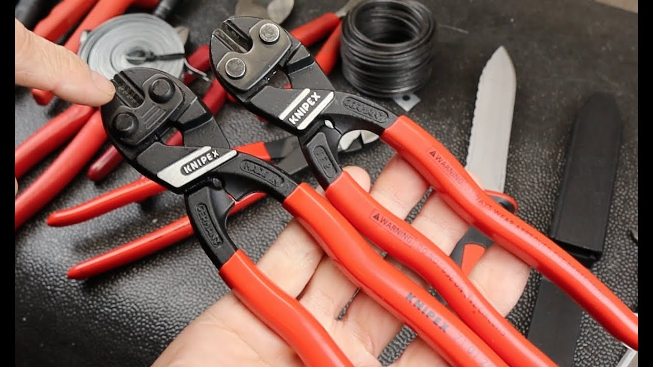 Распаковка болтореза Knipex: CoBolt XL 7101250 с прямыми губками или ножами без выемки.