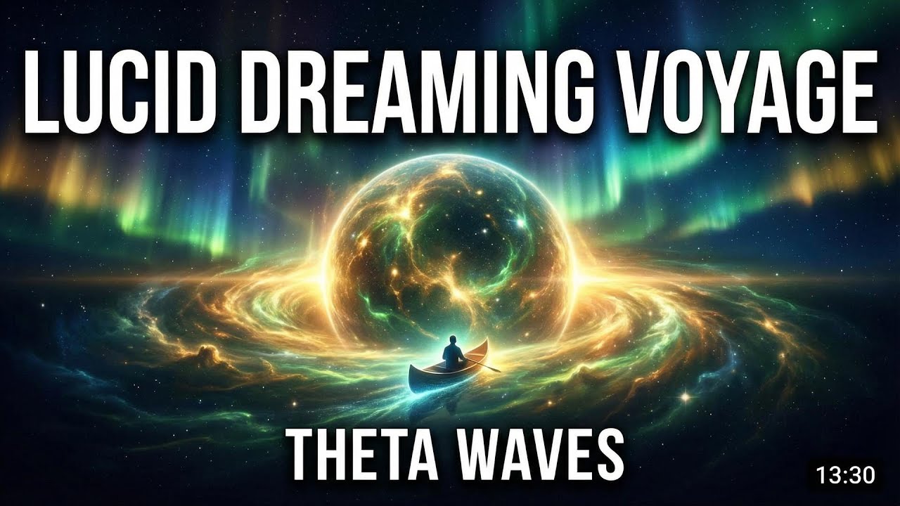 Black Screen Sleep Music For Lucid Dreaming Voyage | 1 Hour Powerful Theta Waves (Binaural Beats)