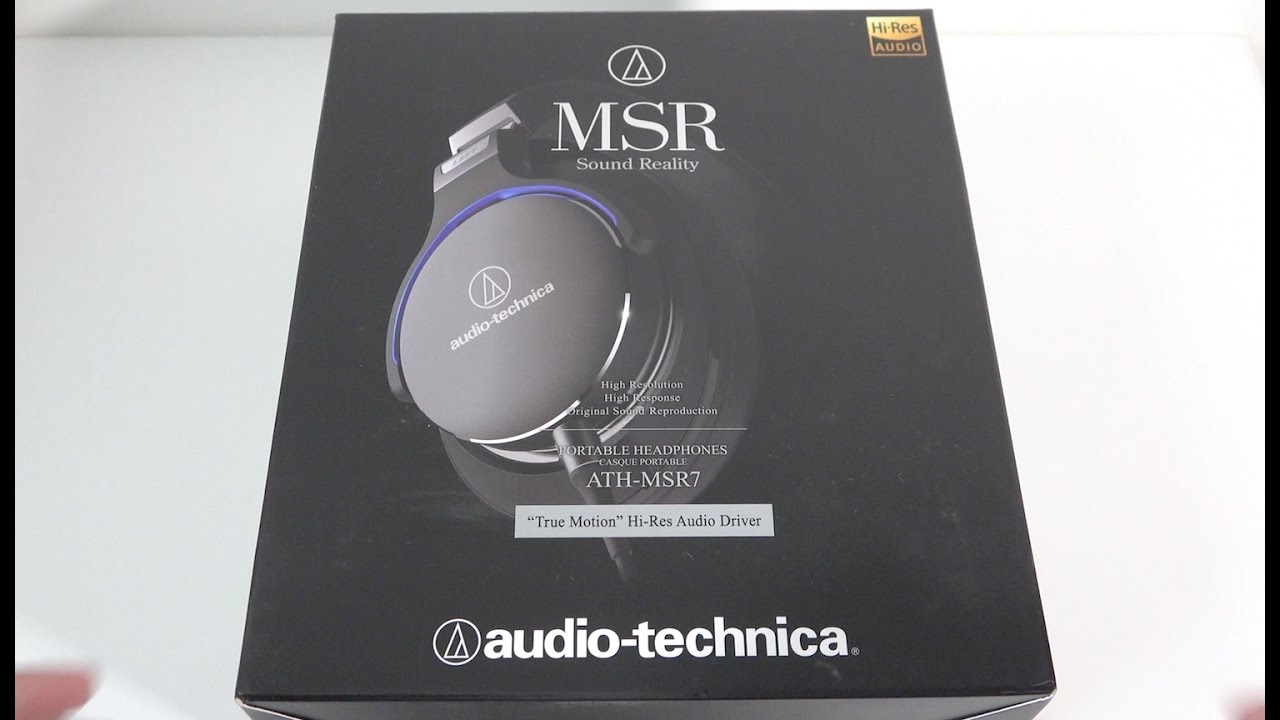 Audio-Technica ATH-MSR7 Over-Ear High-Resolution Headphones Unboxing