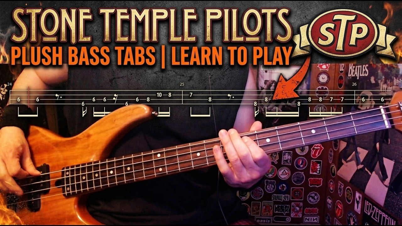 Plush by Stone Temple Pilots - Bass Cover with Tabs Play-Along