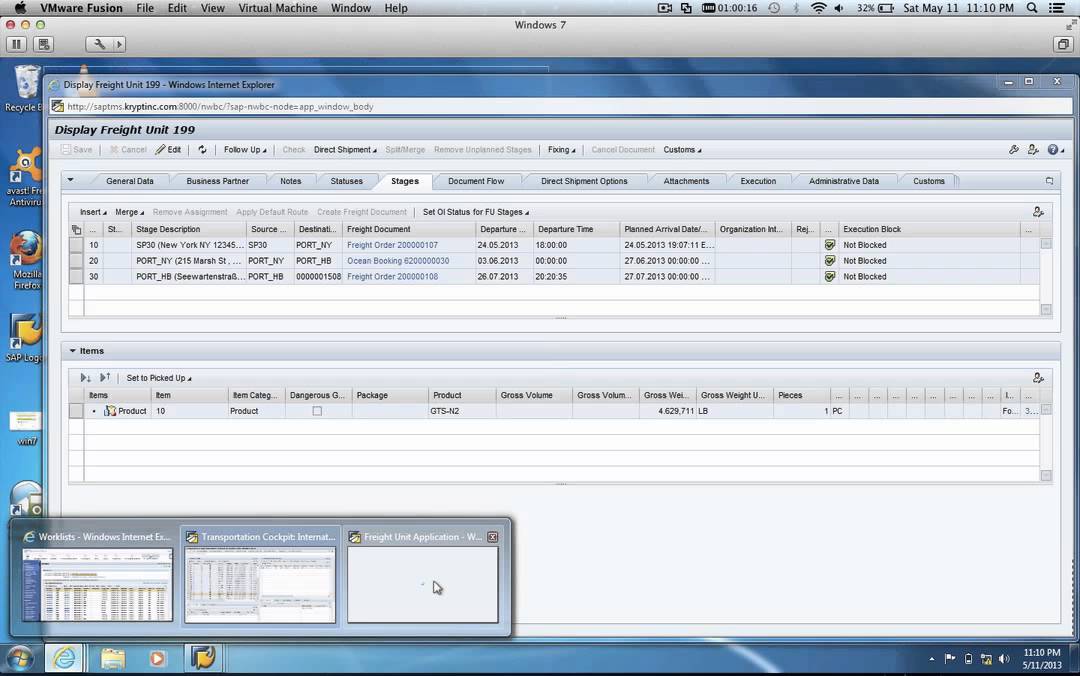 SAP Transportation Management (TM) Integrated Scenario