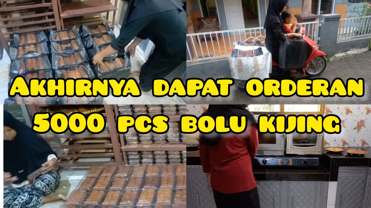 kerjakan orderan 5000 pcs tanpa asisten|kue bolu kijing jualanku