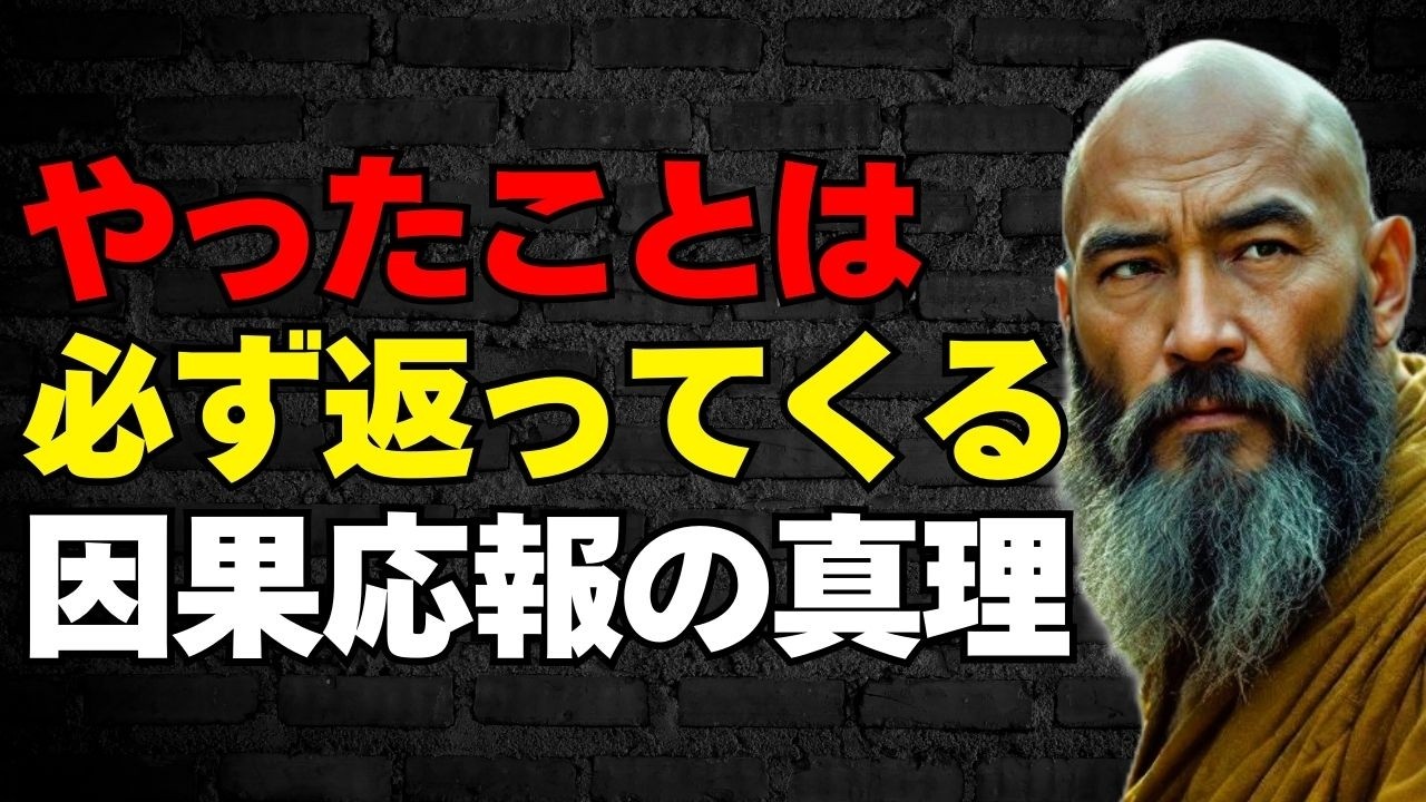 なぜ善も悪も返ってくるのか？『やったことが必ず返ってくる』因果応報の真理【空海の教えから紐解く仏教の本質】