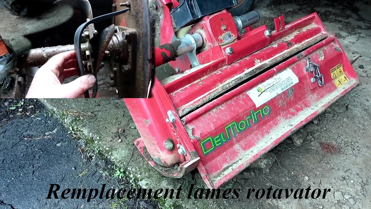 Changement de lames sur un Rotavator Delmorino