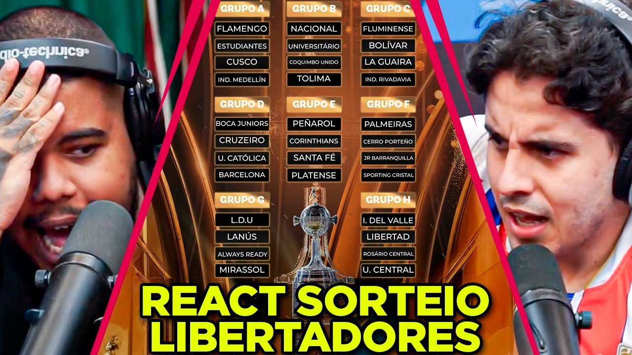 REAGINDO AO SORTEIO da LIBERTADORES 2026