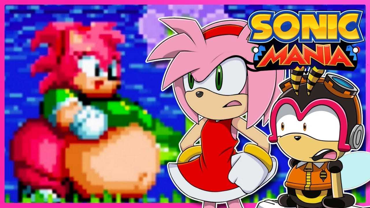 AMY GOT FAT?! - Charmy and Amy Play Sonic Mania Plus Mods