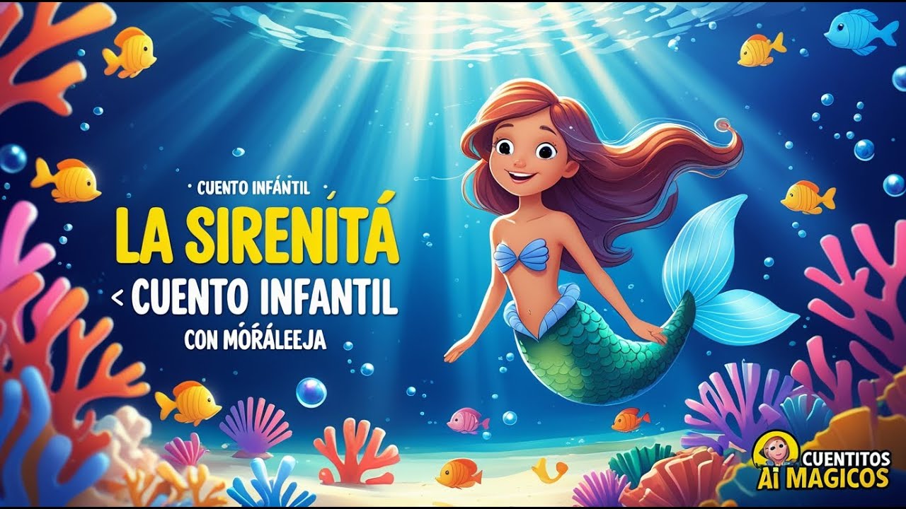 🧜‍♀️ La Sirenita 🌊✨ | Cuento Infantil Animado con Moraleja | Cuentitos Mágicos AI