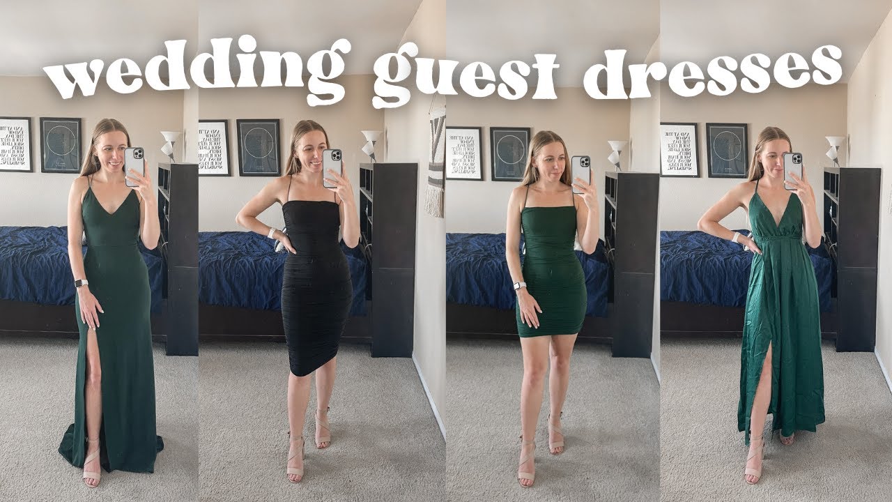 WEDDING GUEST DRESS TRY-ON HAUL: windsor vs amazon formal wedding guest dresses