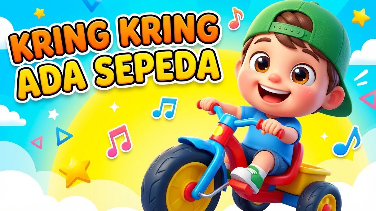 Kring Kring Ada Sepeda 🚲 Lagu Anak Populer | Animasi 3D Ceria #laguanak #animasi