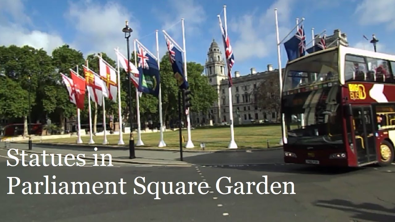 Statues in Parliament Square Gardens in London