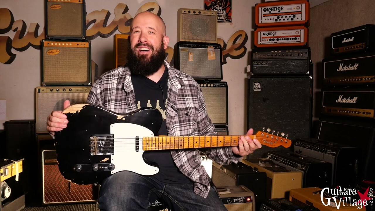 Fender CS Double Esquire 1950 Black - Guitare Village
