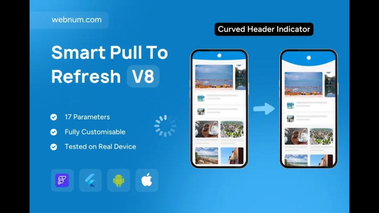 FlutterFlow Pull To Refresh Widget 🔄 Curved Header 🔝 #flutterflow #pulltorefresh