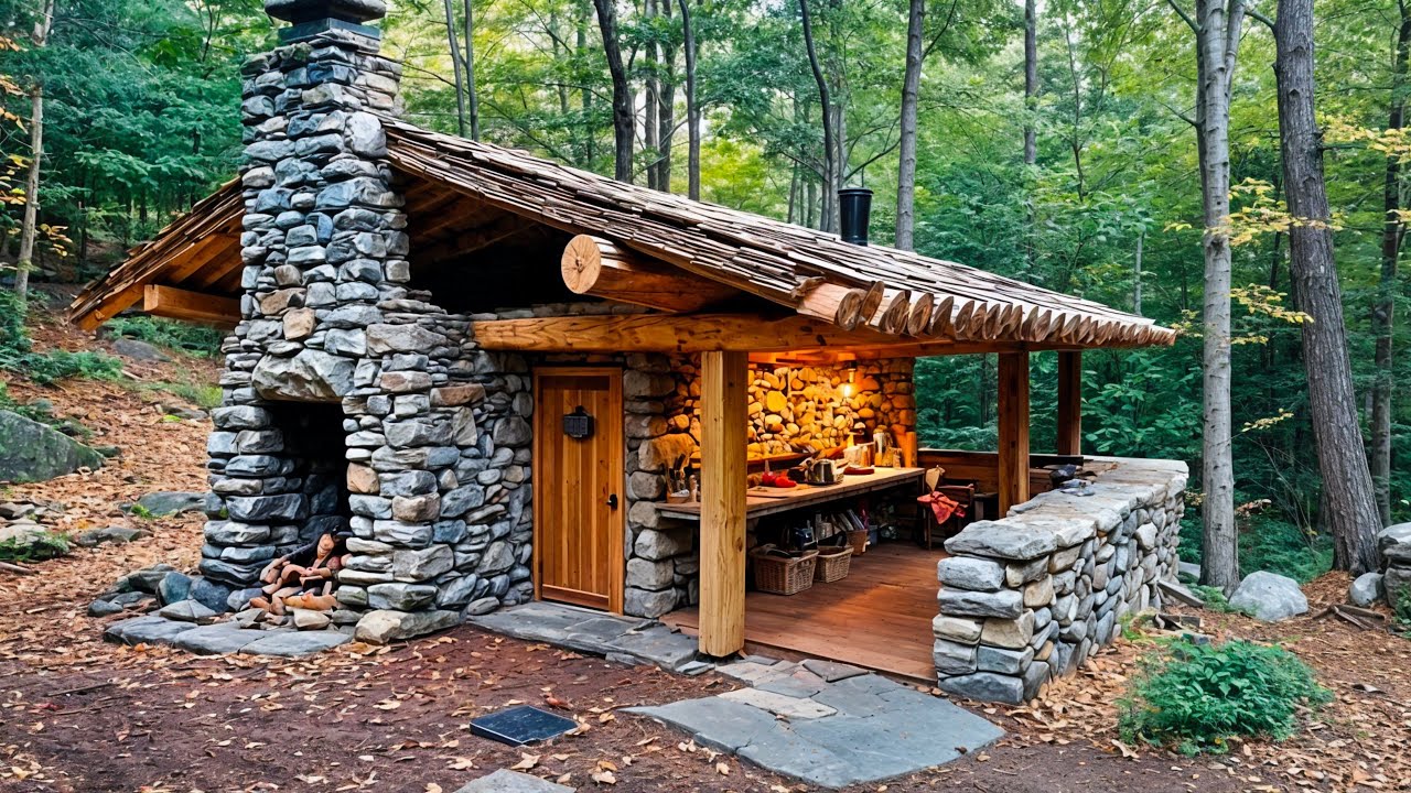 Built Himself a Free House in the Mountains Alone