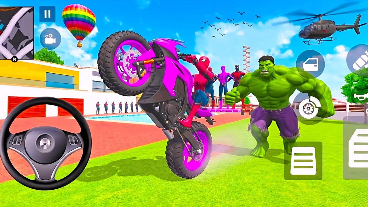 🚗Car Bike Game : 🤩 Spiderman🚦Drove McQueen Car 🤑🦚 And Ordered 🤑 New Police SUV 🚓 in a Game 🎮