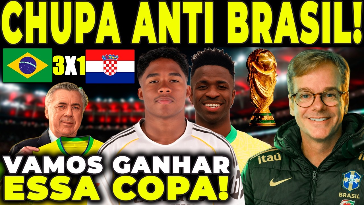 VAMOS GANHAR A COPA! BRASIL 3 X 1 CRO&Aacute;CIA! VAMOS BRASIL! LIVE RAIZ!
