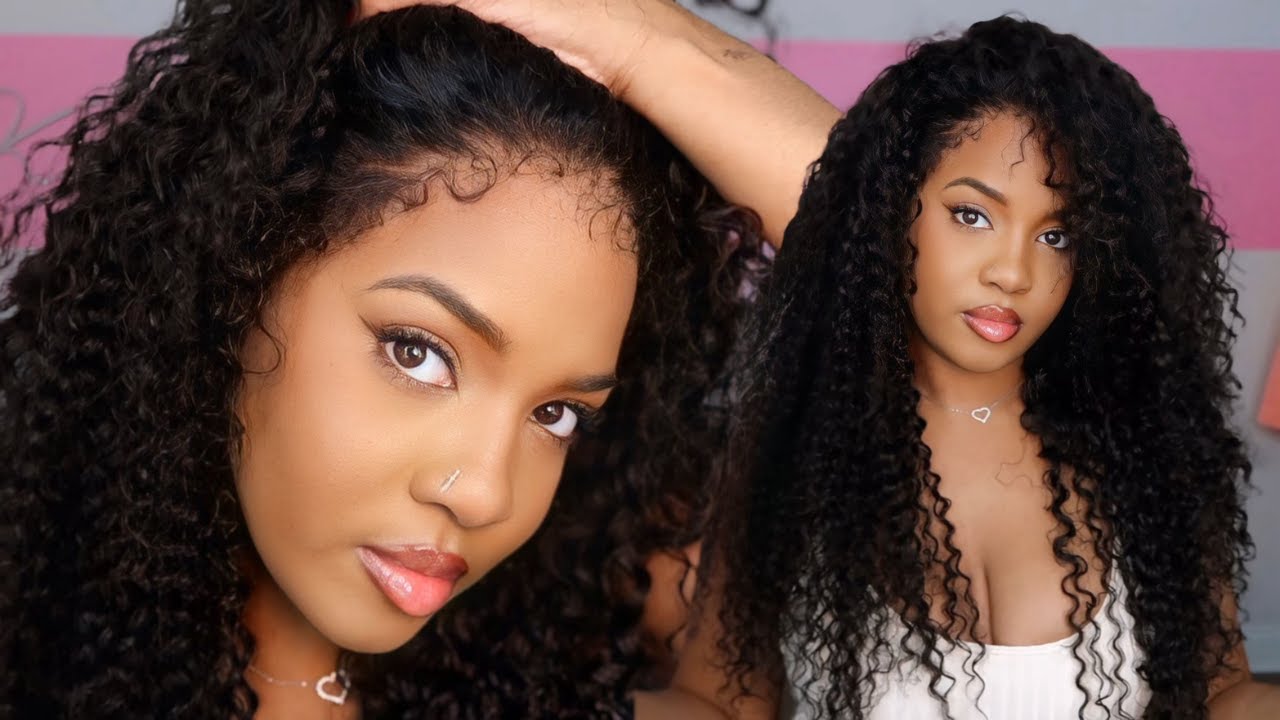4C EDGES? ON A WIG!! | START-TO-FINISH SUPER NATURAL GLUELESS WIG ft. Hermosa Hair Wig 💕