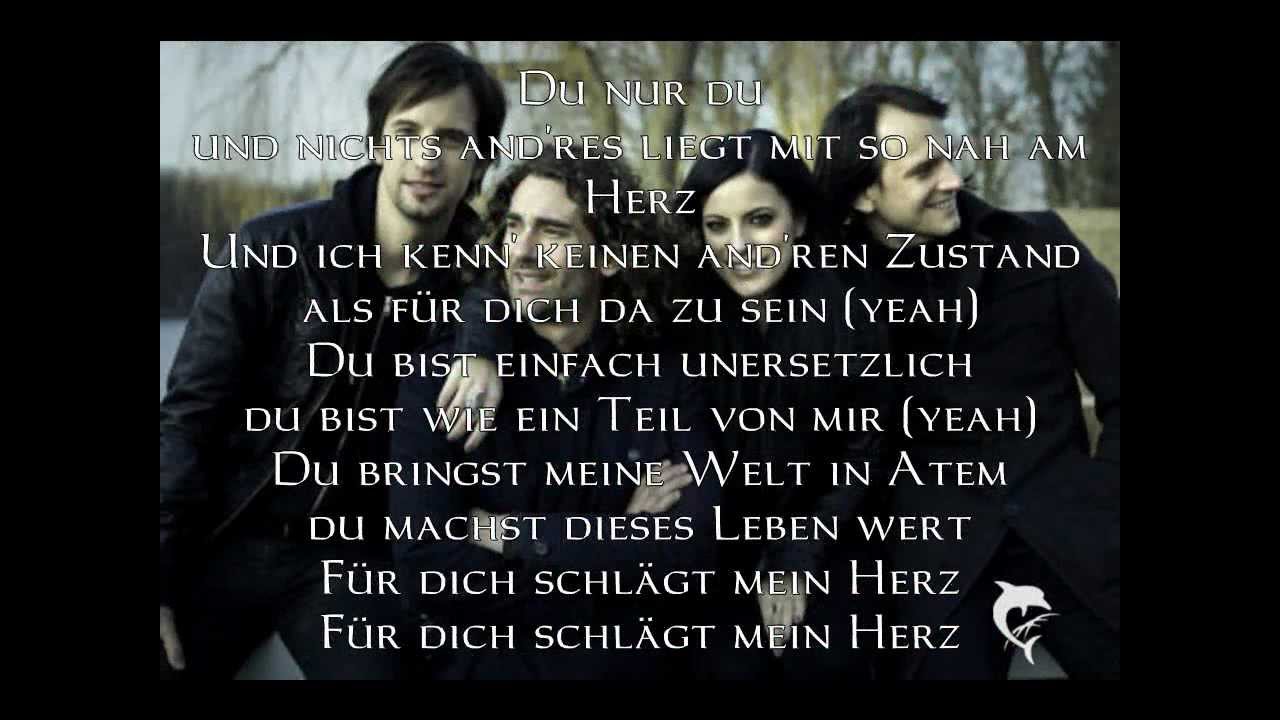 Silbermond F&uuml;r dich Schl&auml;gt mein Herz (Lyrics)