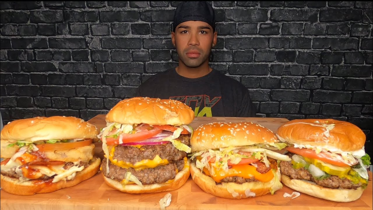 (ASMR) FAT BURGER MUKBANG