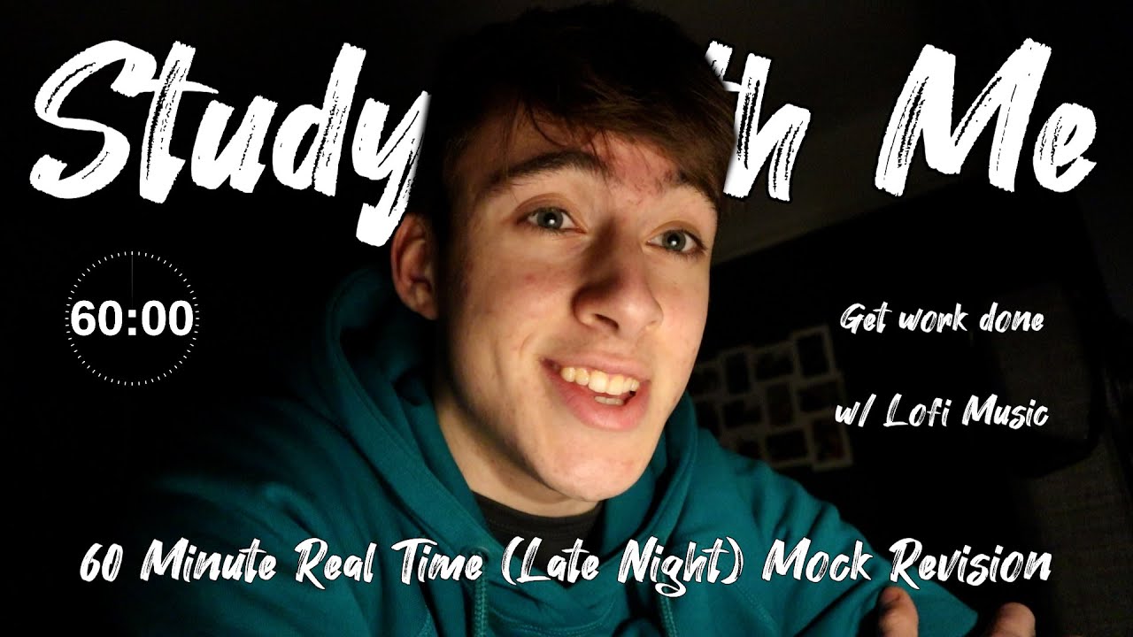 Late Night Study With Me - 60 Minutes Real Time | *2021 Mock Exams*