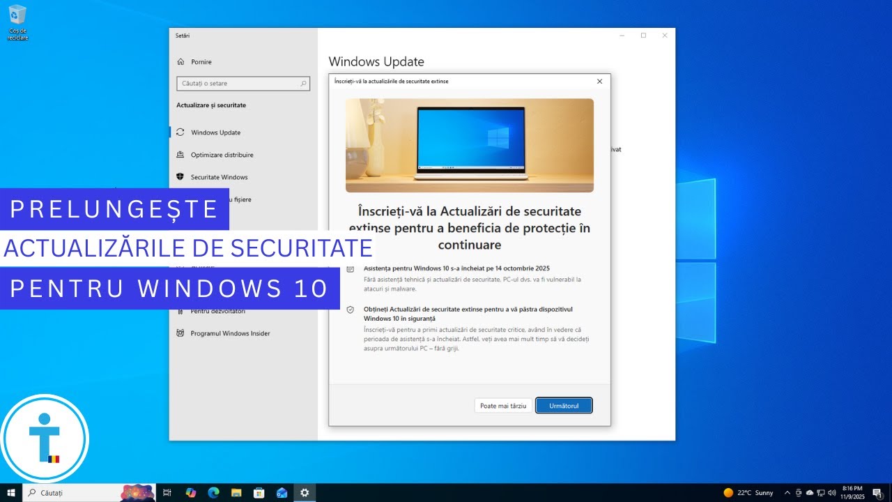 Cum primești actualizări de securitate în Windows 10, pentru încă un an?