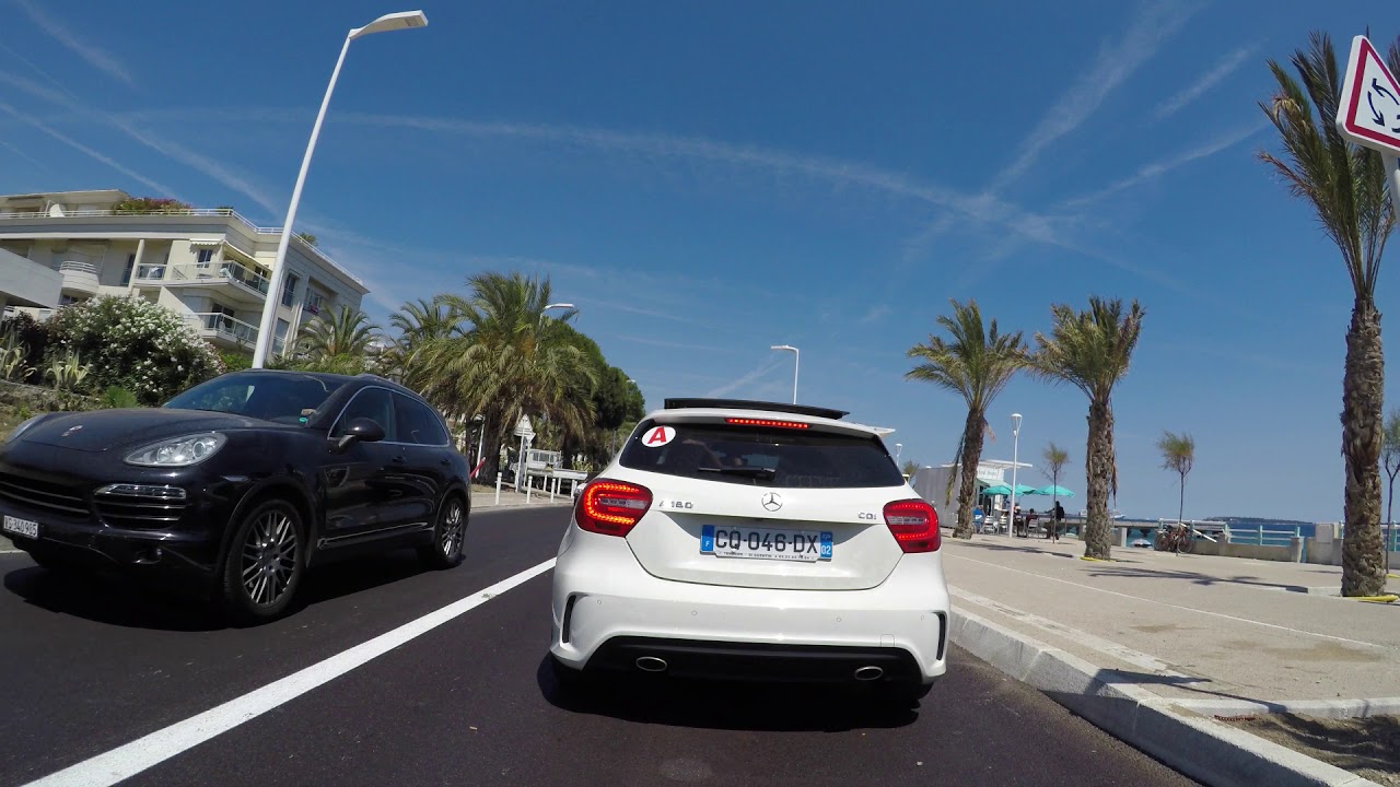 Driving from Th&eacute;oule-sur-Mer to Antibes, 🇫🇷 France