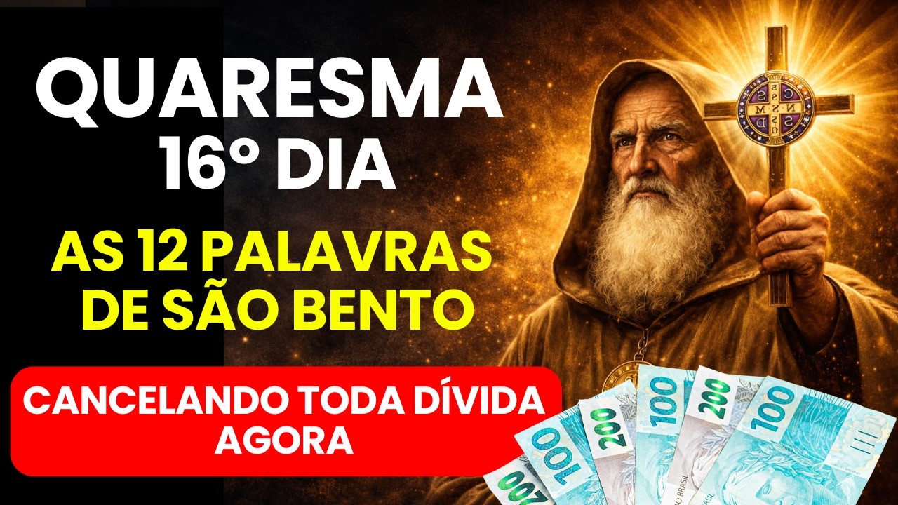 📿 16º DIA DA QUARESMA | 12 PALAVRAS DO GRIMÓRIO DE SÃO BENTO – A LIBERTAÇÃO DAS DÍVIDAS