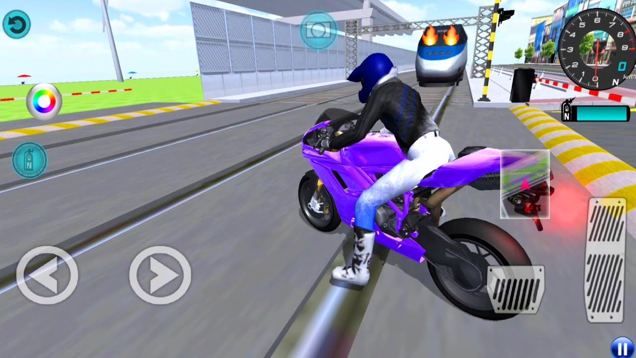 Hilarious 3D Driving Class Gameplay: Bullet Train vs Super Bike Showdown!