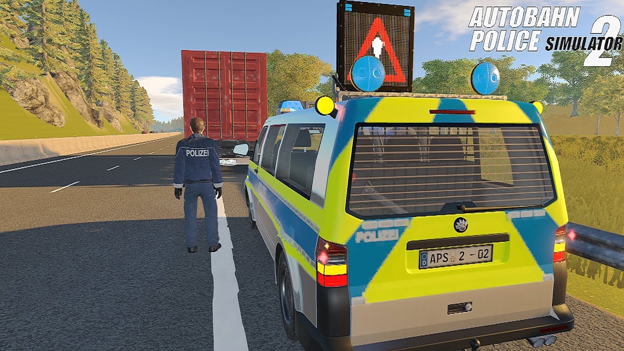 Autobahn Police Simulator 2 - Police Van Responding! Gameplay 4K