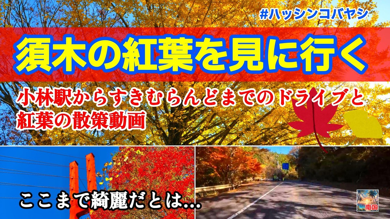 【宮崎ドライブと観光】小林駅からすきむらんどへドライブと紅葉散策　宮崎県小林市　宮崎観光　散歩　車載動画　ドライブレコーダー