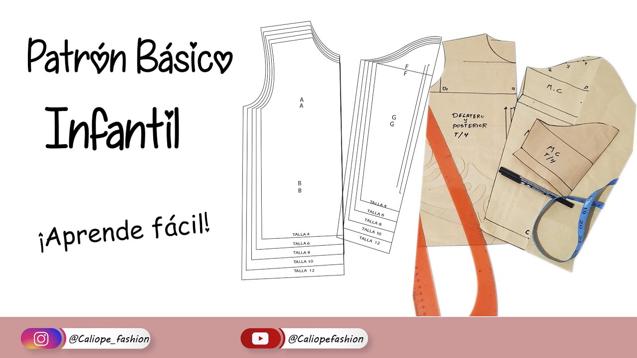 PATRÓN BÁSICO INFANTIL / MÉTODO MUY FÁCIL + MOLDES GRATIS