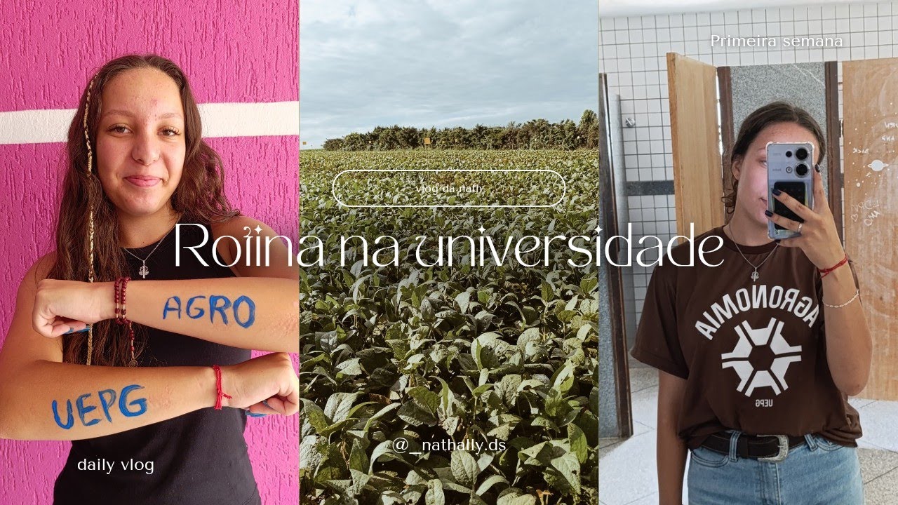 rotina da PRIMEIRA semana na FACULDADE de AGRONOMIA | 16° vlog🌱📚🌾